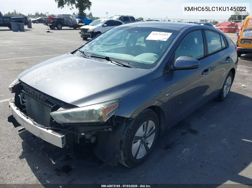 2019 Hyundai Ioniq Hybrid Blue VIN: KMHC65LC1KU145022 Lot: 42672185