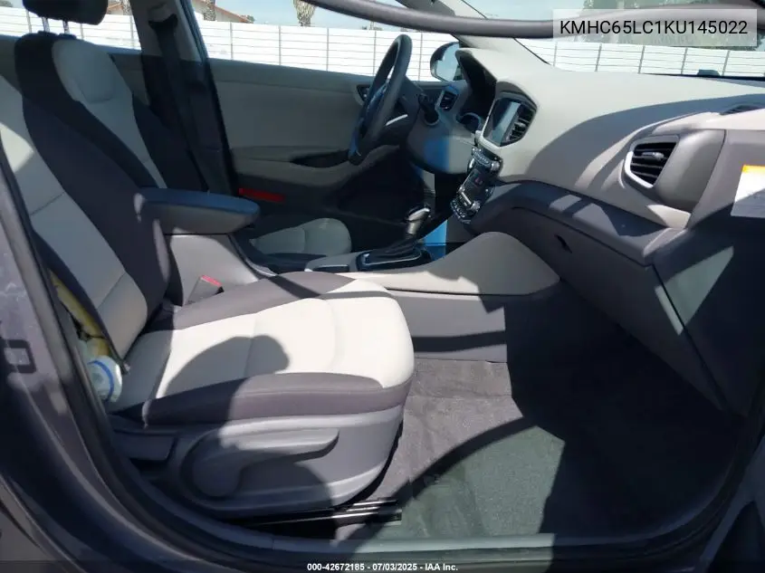 2019 Hyundai Ioniq Hybrid Blue VIN: KMHC65LC1KU145022 Lot: 42672185