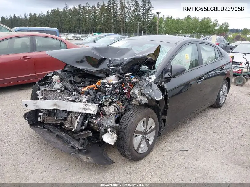 2020 Hyundai Ioniq Hybrid Blue VIN: KMHC65LC8LU239058 Lot: 42261068