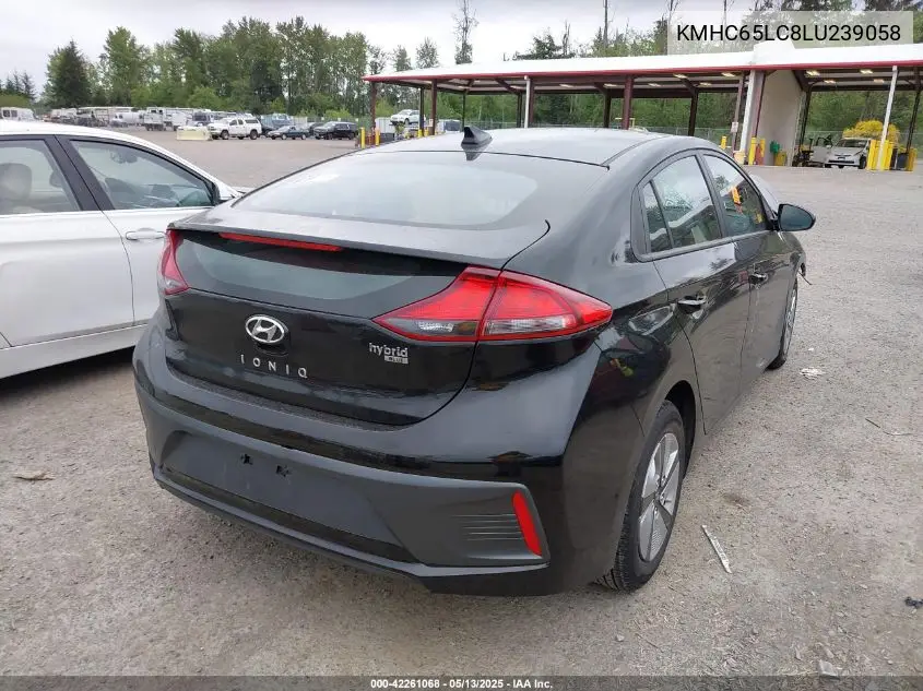 2020 Hyundai Ioniq Hybrid Blue VIN: KMHC65LC8LU239058 Lot: 42261068