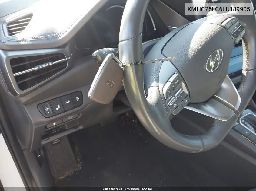 2020 Hyundai Ioniq Se VIN: KMHC75LC6LU189905 Lot: 42647353