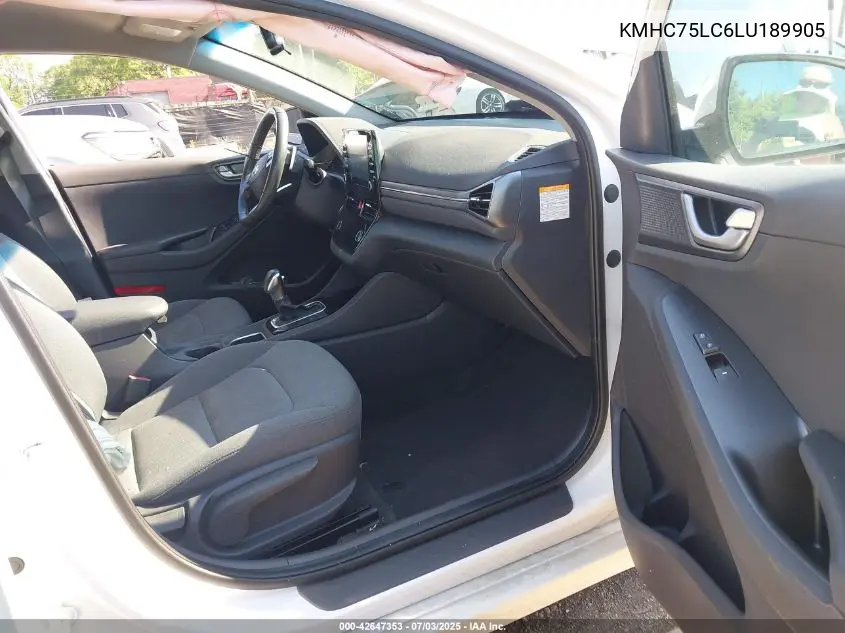2020 Hyundai Ioniq Se VIN: KMHC75LC6LU189905 Lot: 42647353