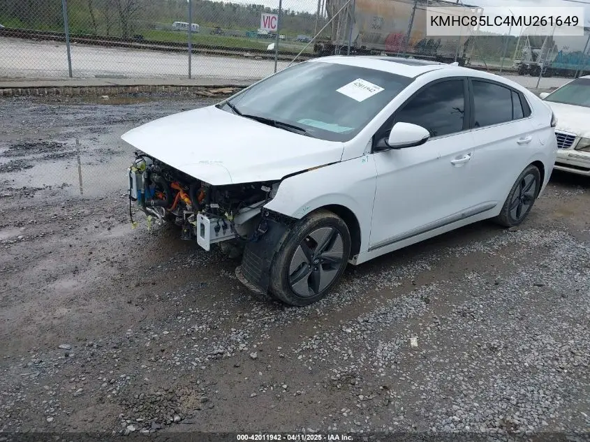 2021 Hyundai Ioniq Hybrid Sel VIN: KMHC85LC4MU261649 Lot: 42011942