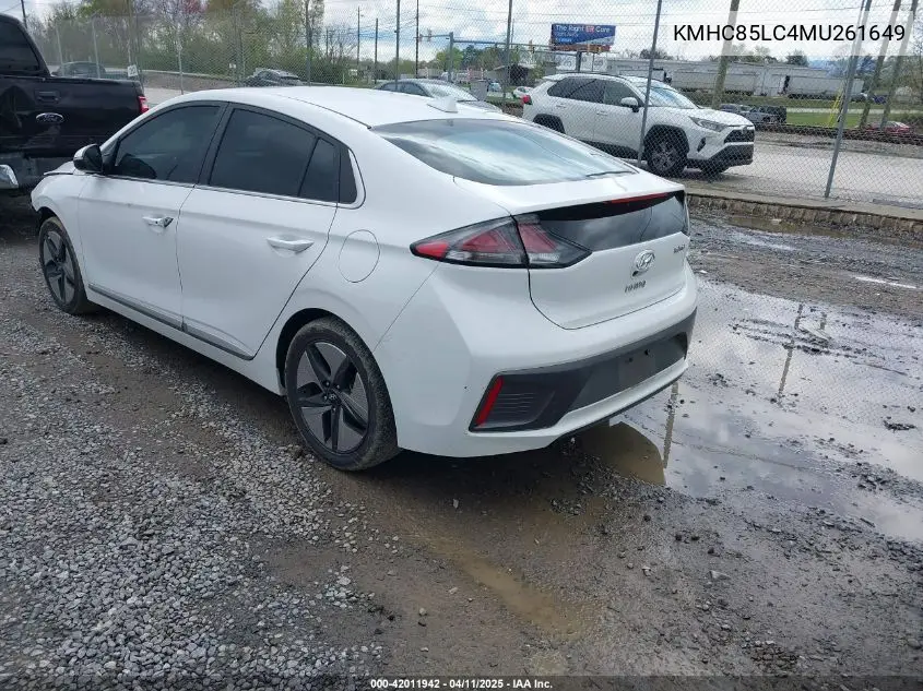 2021 Hyundai Ioniq Hybrid Sel VIN: KMHC85LC4MU261649 Lot: 42011942