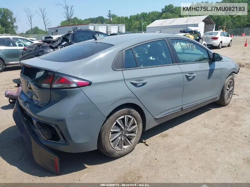 2021 Hyundai Ioniq Se VIN: KMHC75LJ7MU082183 Lot: 42569778