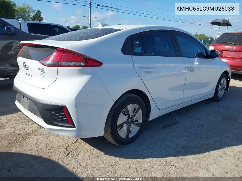 2021 Hyundai Ioniq Hybrid Blue VIN: KMHC65LC9MU250331 Lot: 42607743