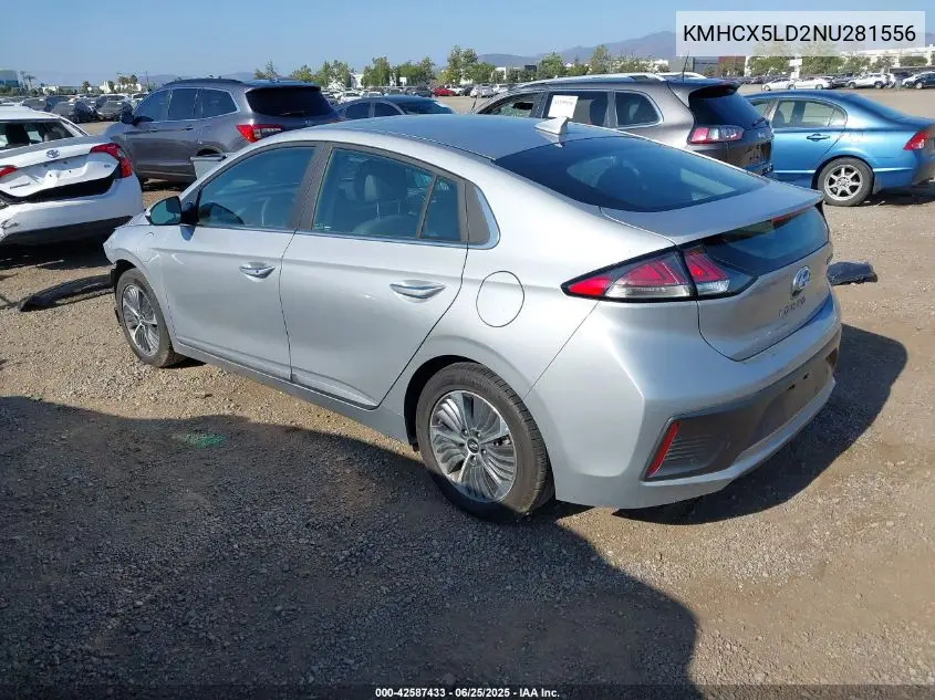 2022 Hyundai Ioniq Plug-In Hybrid Limited VIN: KMHCX5LD2NU281556 Lot: 42587433