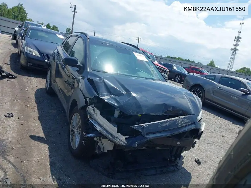 2018 Hyundai Kona Sel VIN: KM8K22AAXJU161550 Lot: 42813287