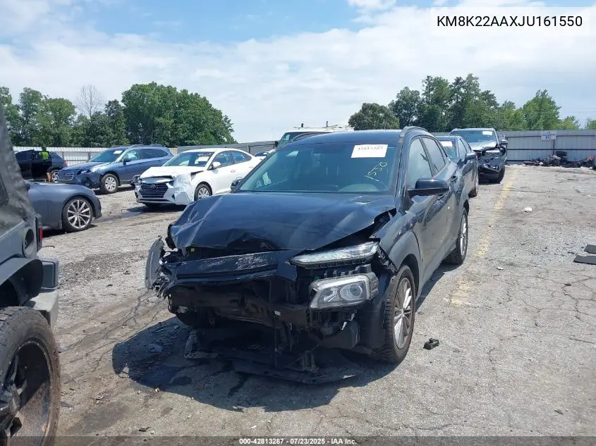 2018 Hyundai Kona Sel VIN: KM8K22AAXJU161550 Lot: 42813287
