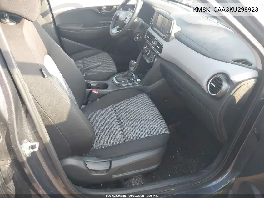 2019 Hyundai Kona Se VIN: KM8K1CAA3KU298923 Lot: 42624346