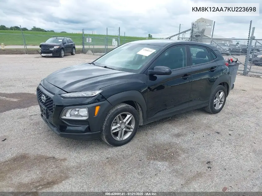 2019 Hyundai Kona Se VIN: KM8K12AA7KU223698 Lot: 42800141