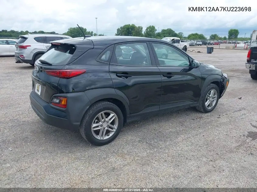 2019 Hyundai Kona Se VIN: KM8K12AA7KU223698 Lot: 42800141