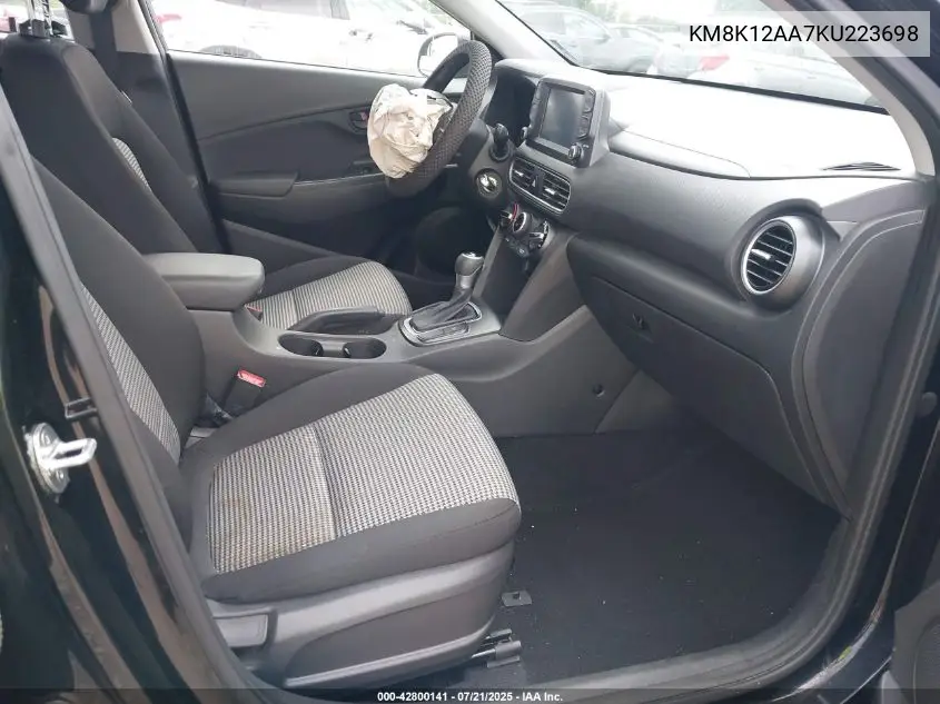 2019 Hyundai Kona Se VIN: KM8K12AA7KU223698 Lot: 42800141