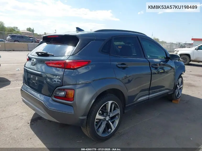2019 Hyundai Kona Ultimate VIN: KM8K53A57KU198489 Lot: 42801779