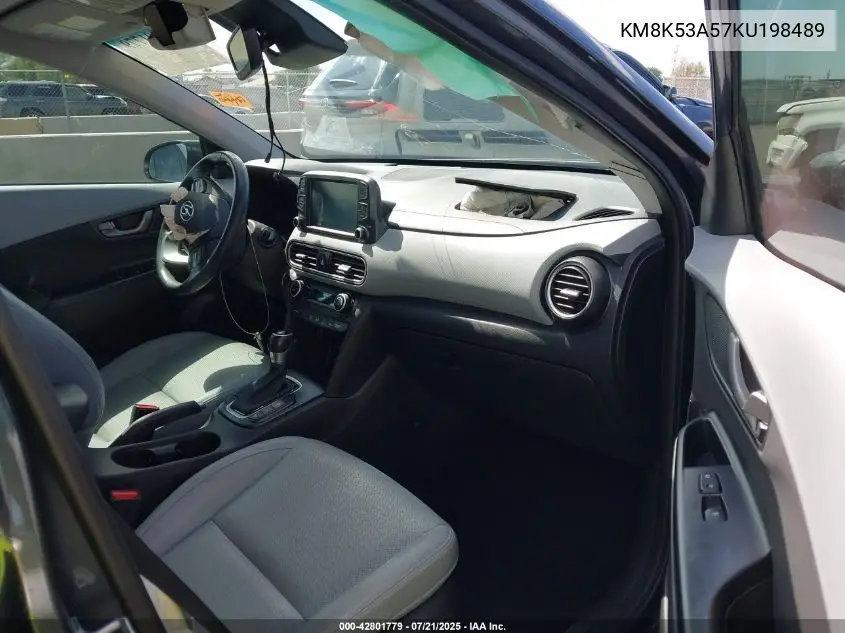 2019 Hyundai Kona Ultimate VIN: KM8K53A57KU198489 Lot: 42801779