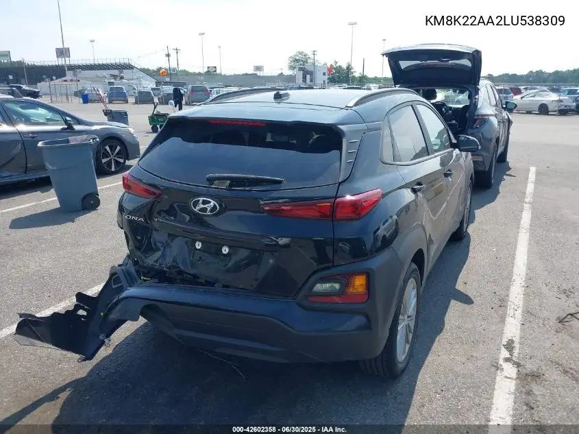 2020 Hyundai Kona Sel VIN: KM8K22AA2LU538309 Lot: 42602358