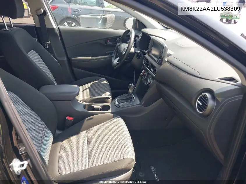 2020 Hyundai Kona Sel VIN: KM8K22AA2LU538309 Lot: 42602358
