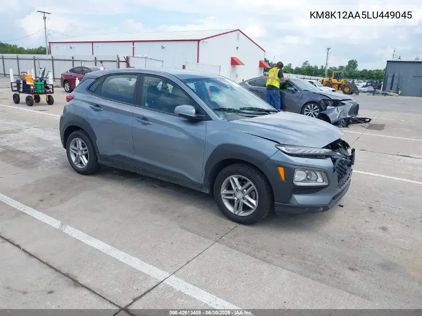 2020 Hyundai Kona Se VIN: KM8K12AA5LU449045 Lot: 42613408