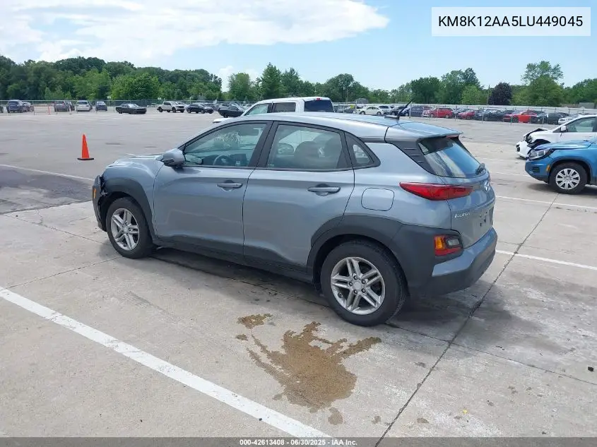 2020 Hyundai Kona Se VIN: KM8K12AA5LU449045 Lot: 42613408