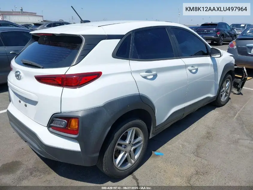 2020 Hyundai Kona Se VIN: KM8K12AAXLU497964 Lot: 42619733