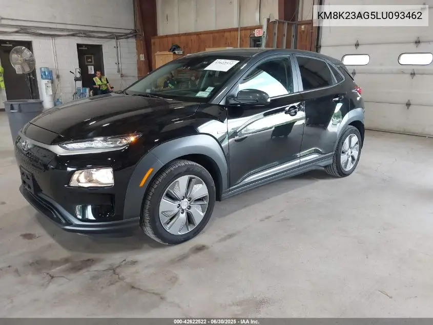 2020 Hyundai Kona Electric Sel VIN: KM8K23AG5LU093462 Lot: 42622522