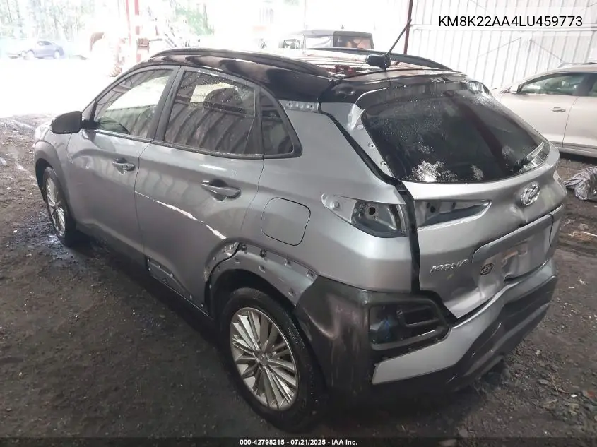 2020 Hyundai Kona Sel VIN: KM8K22AA4LU459773 Lot: 42798215