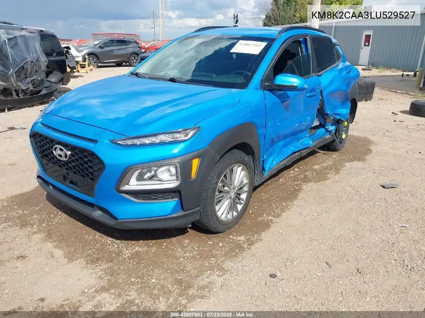 2020 Hyundai Kona Sel VIN: KM8K2CAA3LU529527 Lot: 42807503