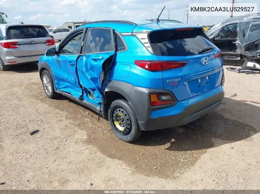 2020 Hyundai Kona Sel VIN: KM8K2CAA3LU529527 Lot: 42807503