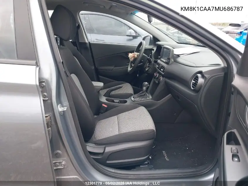 2021 Hyundai Kona Essential Awd VIN: KM8K1CAA7MU686787 Lot: 12301779
