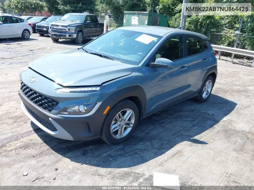 2022 Hyundai Kona Se VIN: KM8K22AB7NU864425 Lot: 42791062