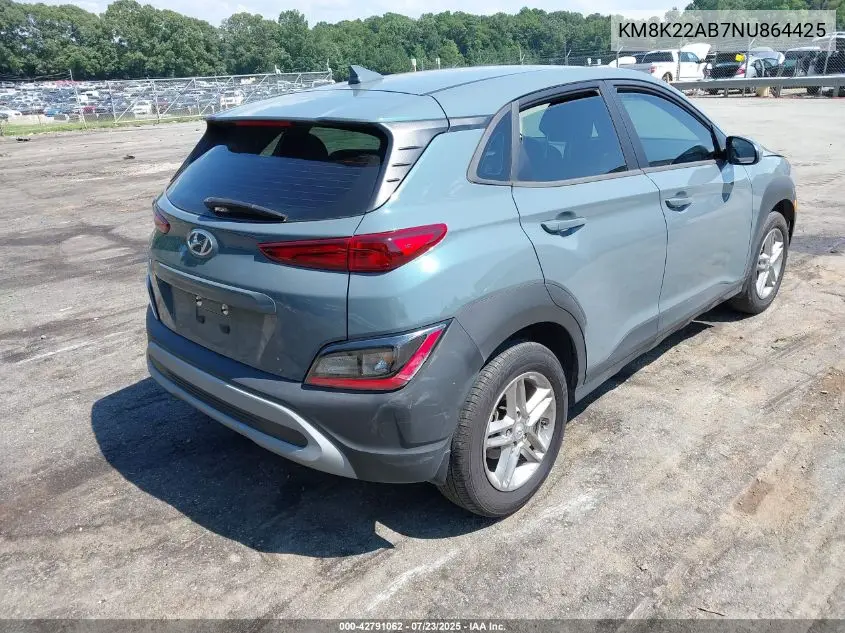 2022 Hyundai Kona Se VIN: KM8K22AB7NU864425 Lot: 42791062