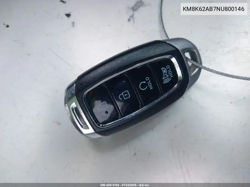 2022 Hyundai Kona Sel VIN: KM8K62AB7NU800146 Lot: 42815164
