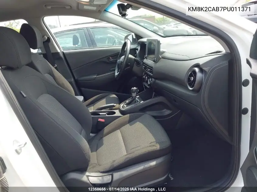 2023 Hyundai Kona Se VIN: KM8K2CAB7PU011371 Lot: 12358655