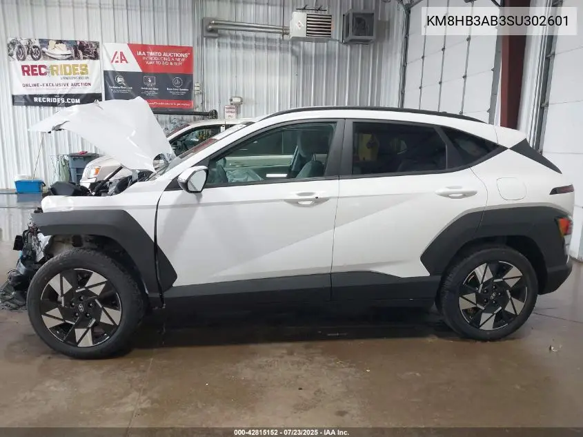 2025 Hyundai Kona Sel VIN: KM8HB3AB3SU302601 Lot: 42815152