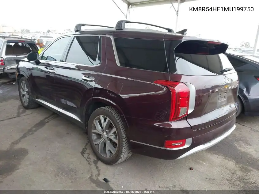 2021 Hyundai Palisade Limited VIN: KM8R54HE1MU199750 Lot: 42047257