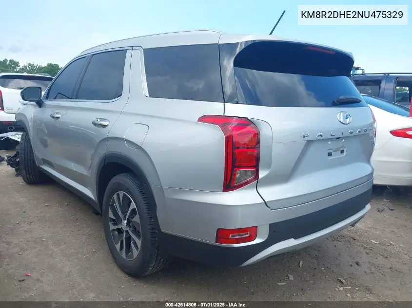 2022 Hyundai Palisade Sel VIN: KM8R2DHE2NU475329 Lot: 42614806