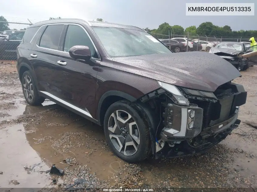 2023 Hyundai Palisade Sel VIN: KM8R4DGE4PU513335 Lot: 42254605