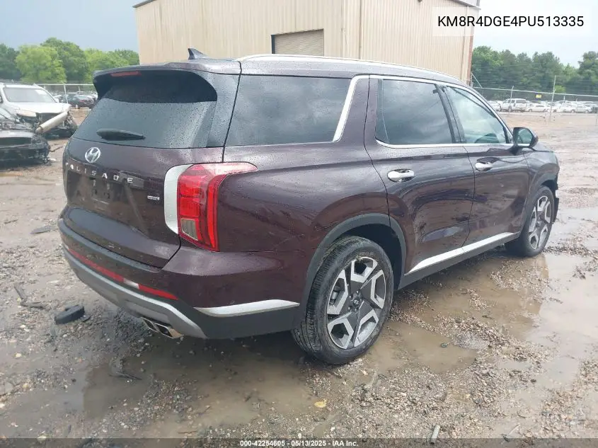 2023 Hyundai Palisade Sel VIN: KM8R4DGE4PU513335 Lot: 42254605