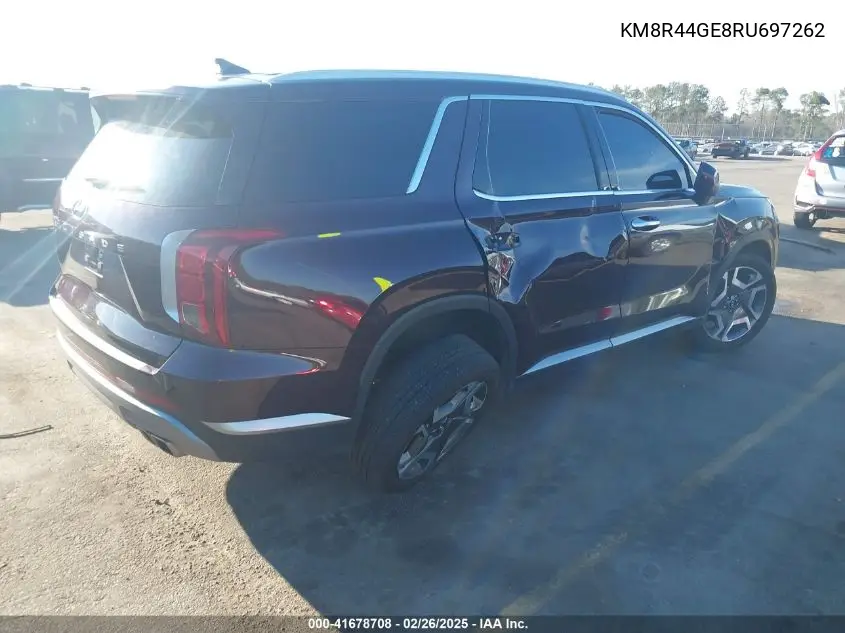 2024 Hyundai Palisade Sel VIN: KM8R44GE8RU697262 Lot: 41678708