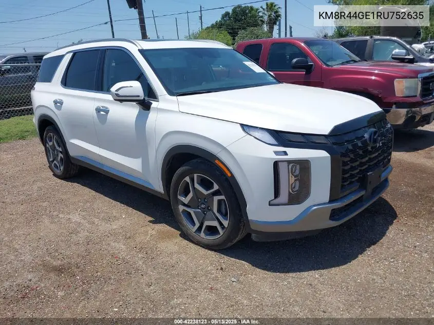 2024 Hyundai Palisade Sel VIN: KM8R44GE1RU752635 Lot: 42238123