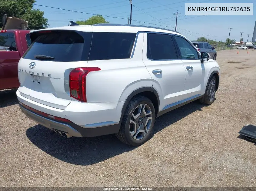 2024 Hyundai Palisade Sel VIN: KM8R44GE1RU752635 Lot: 42238123
