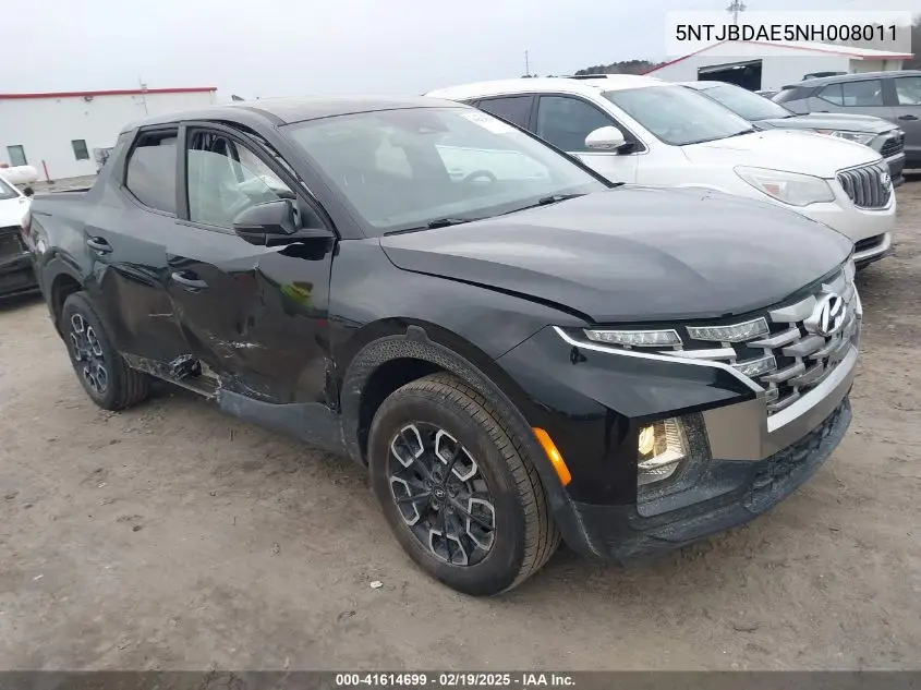 2022 Hyundai Santa Cruz Sel VIN: 5NTJBDAE5NH008011 Lot: 41614699