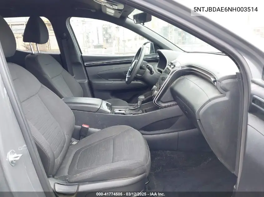 2022 Hyundai Santa Cruz Sel VIN: 5NTJBDAE6NH003514 Lot: 41774505
