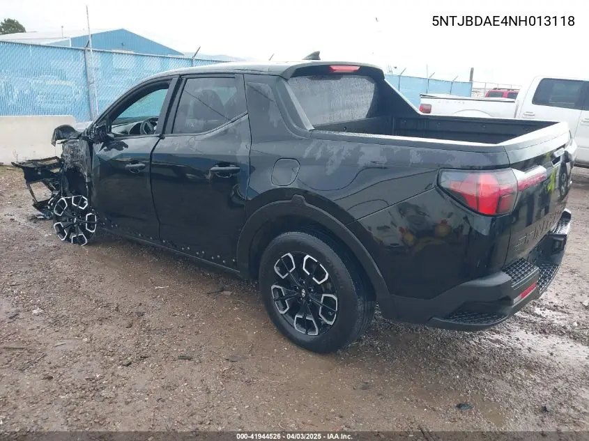 2022 Hyundai Santa Cruz Sel VIN: 5NTJBDAE4NH013118 Lot: 41944526