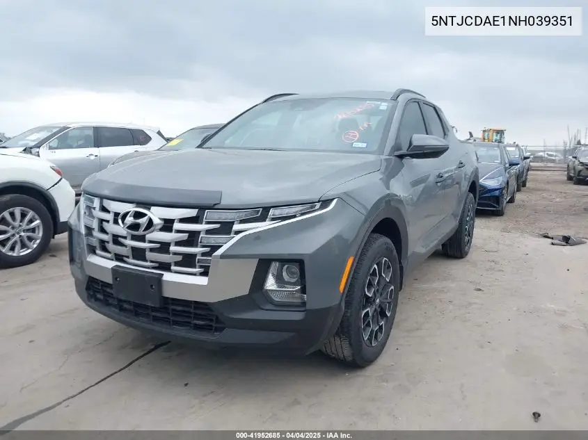 2022 Hyundai Santa Cruz Sel VIN: 5NTJCDAE1NH039351 Lot: 41952685