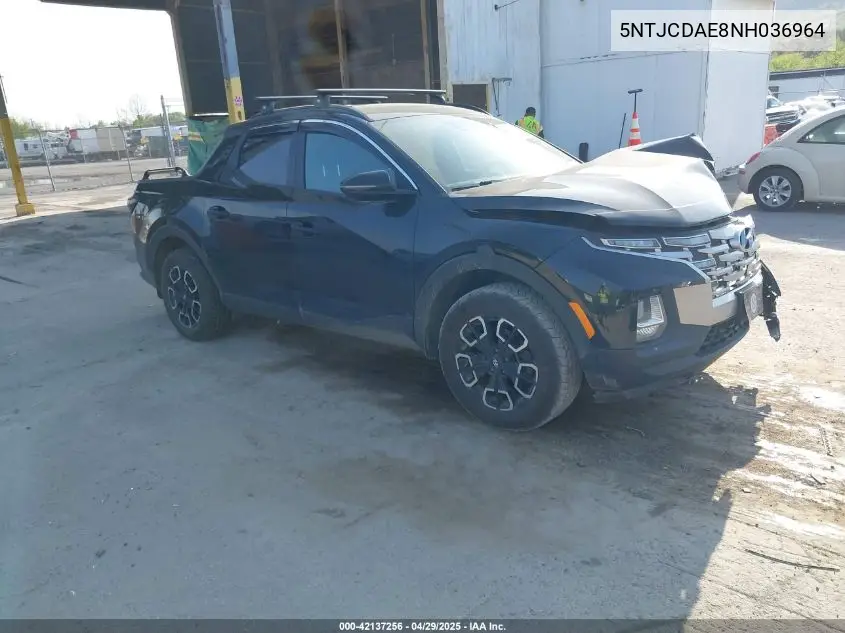 2022 Hyundai Santa Cruz Sel VIN: 5NTJCDAE8NH036964 Lot: 42137256