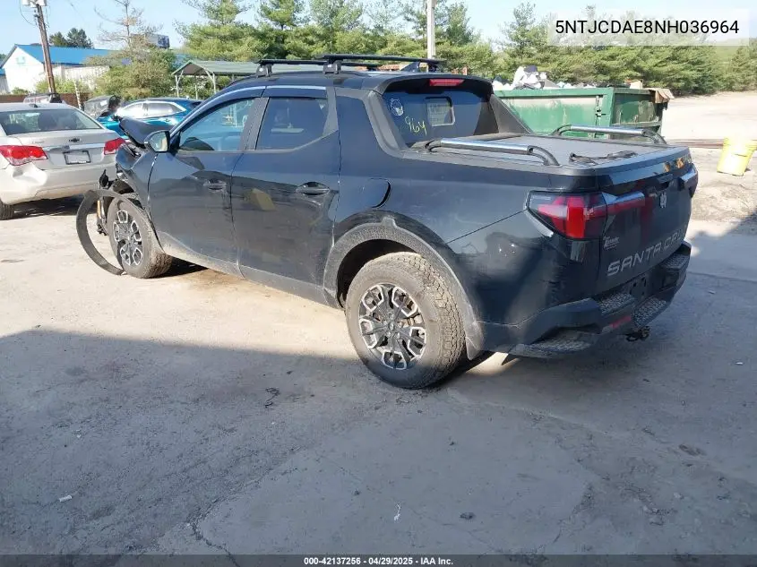 2022 Hyundai Santa Cruz Sel VIN: 5NTJCDAE8NH036964 Lot: 42137256