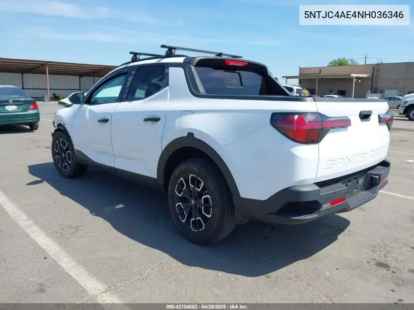 2022 Hyundai Santa Cruz Sel VIN: 5NTJC4AE4NH036346 Lot: 42154082