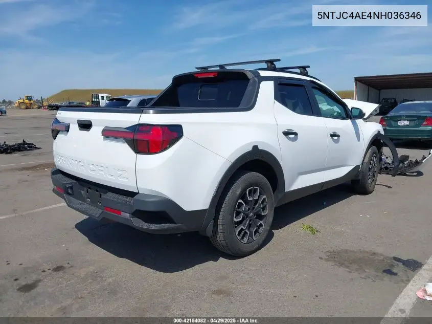 2022 Hyundai Santa Cruz Sel VIN: 5NTJC4AE4NH036346 Lot: 42154082