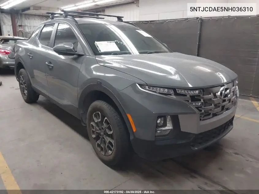 2022 Hyundai Santa Cruz Sel VIN: 5NTJCDAE5NH036310 Lot: 42173192